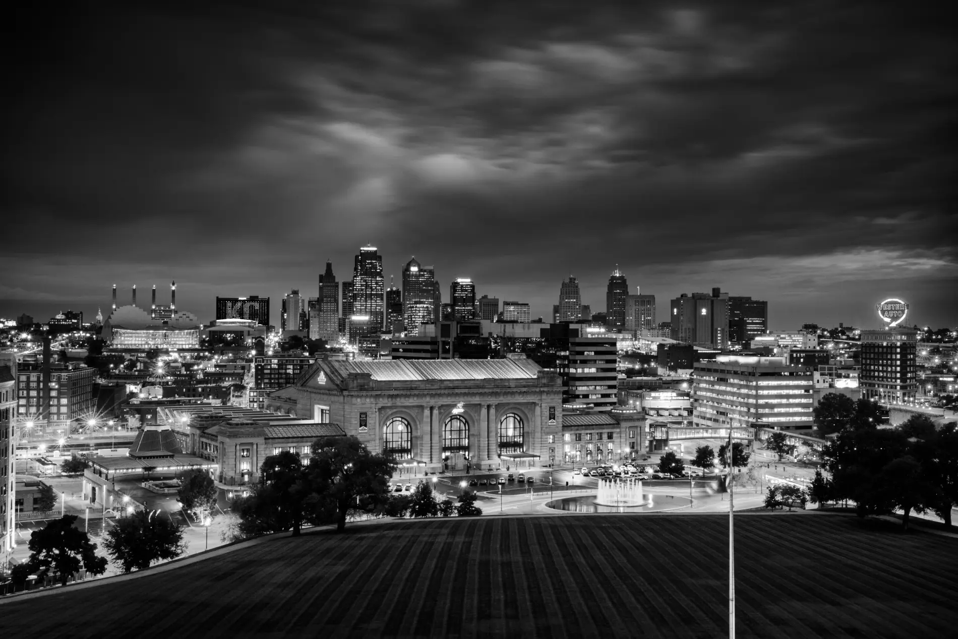 The Kansas City skyline at dusk